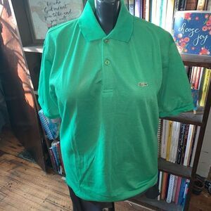 Lacoste Kelly green preppy knit 6/L normcore polo shirt